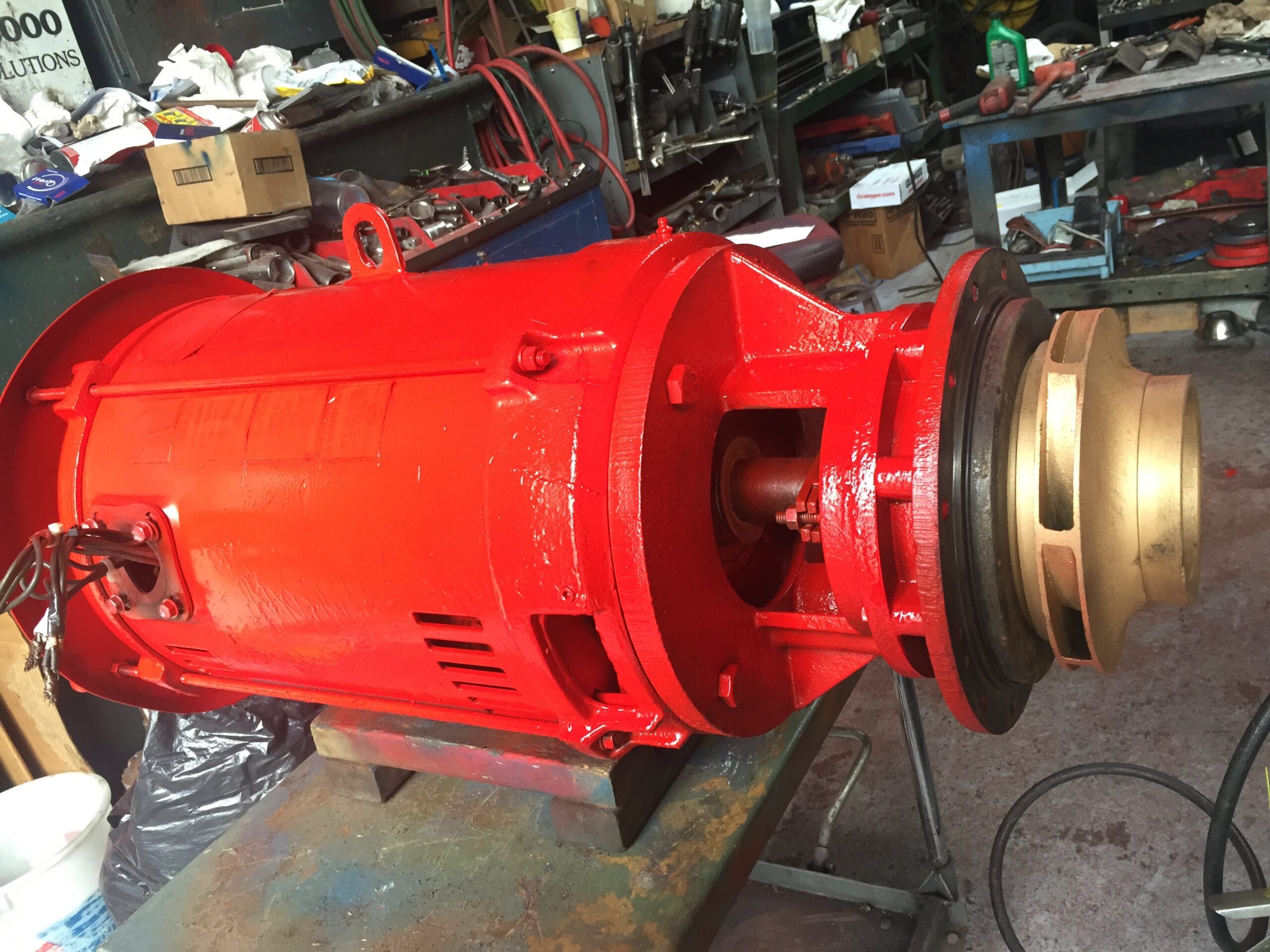 Taco inline pump with bronze impeller serviced by A2Z Pump Repair NYC