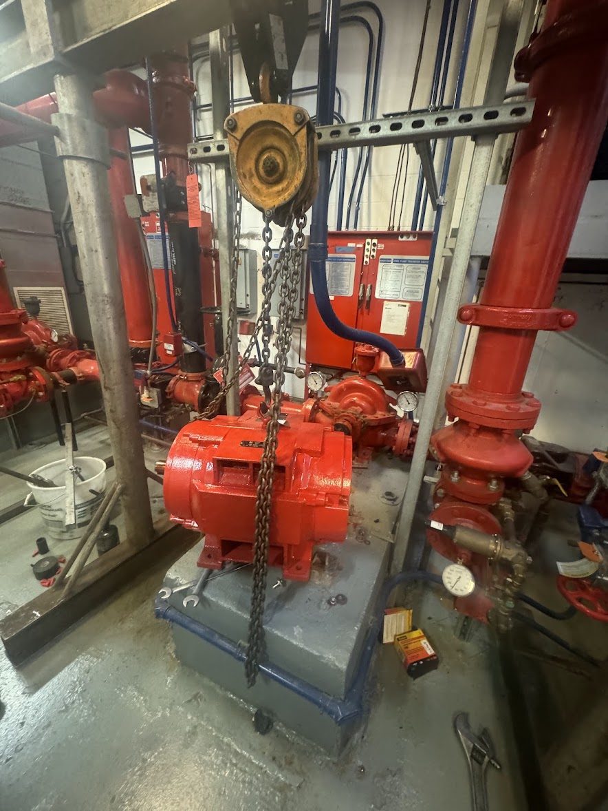 Fire pump motor installation by A2Z Pump Repair in NYC